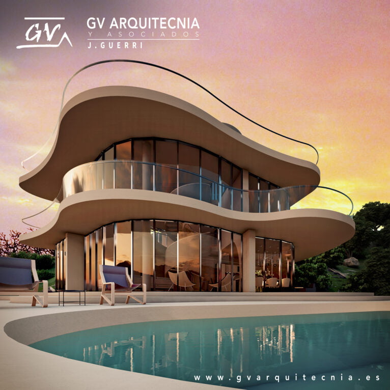 Casa de diseño en La Sella, Pedreguer por GV Arquitecnia