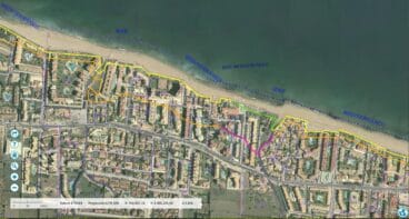 Ejemplo de deslinde arbitrario en la costa de Dénia