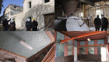 el interior de torrecremada al descubierto