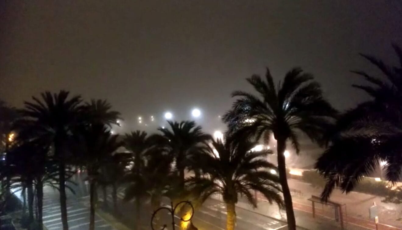 El puerto de Dénia es engullido por la niebla