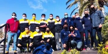 Equipo masculino de veteranos del Club Rem Marina de Dénia