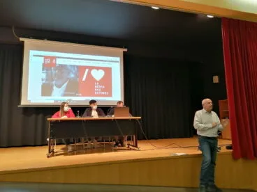 intervencion de vicent grimalt durante la asamblea del pspv denia