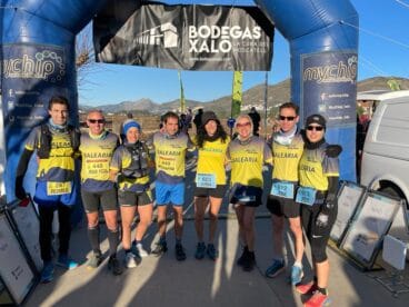 Participantes del trail d’Aixa en Llíber del club Dénia Corre