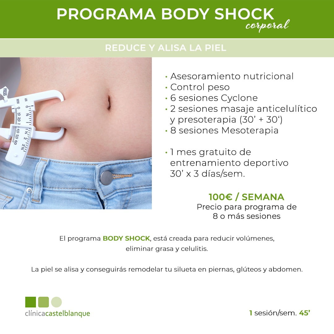 Programa Body Shock en Clínica Estética Castelblanque