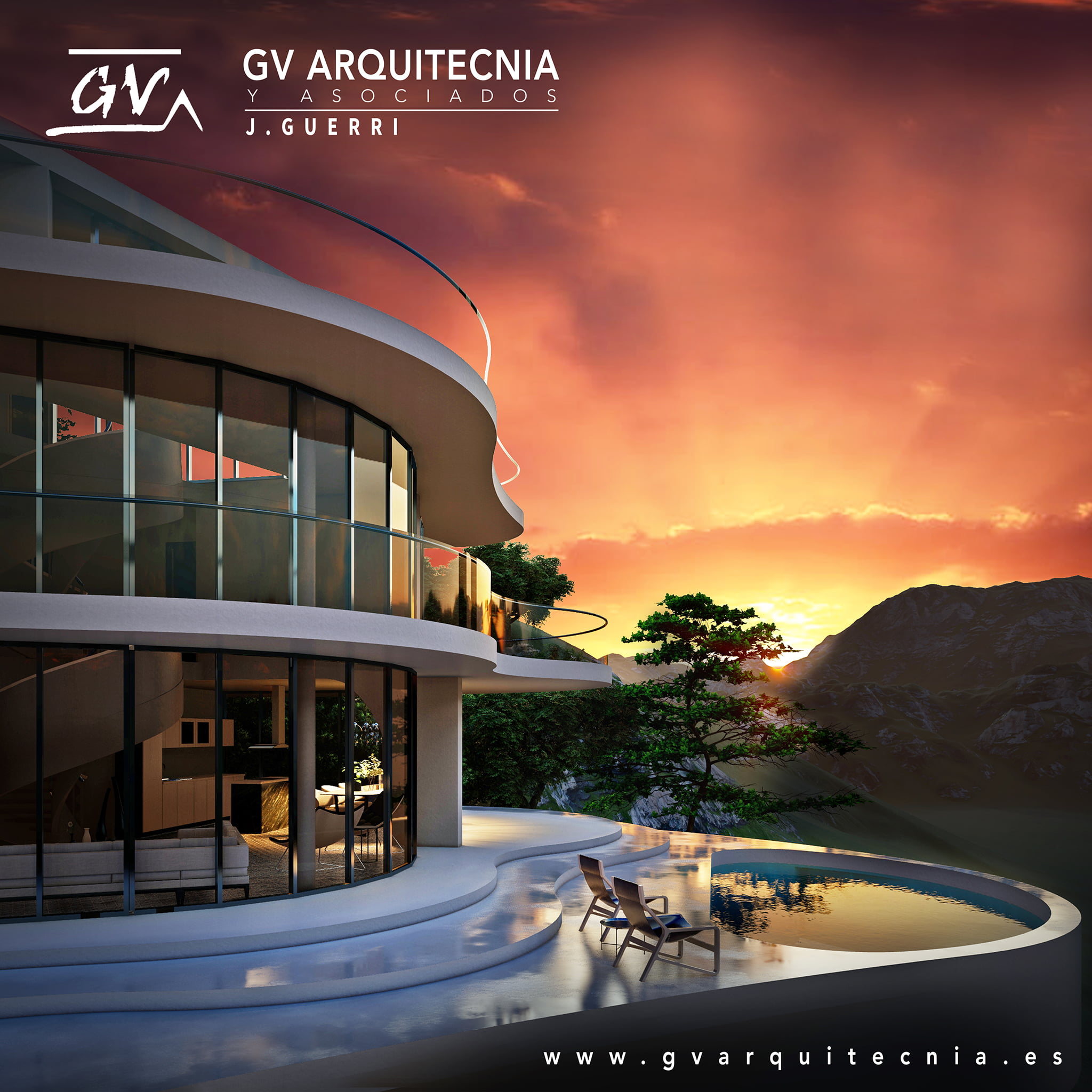 Proyecto de una espectacular casa de diseño por Gv Arquitecnia
