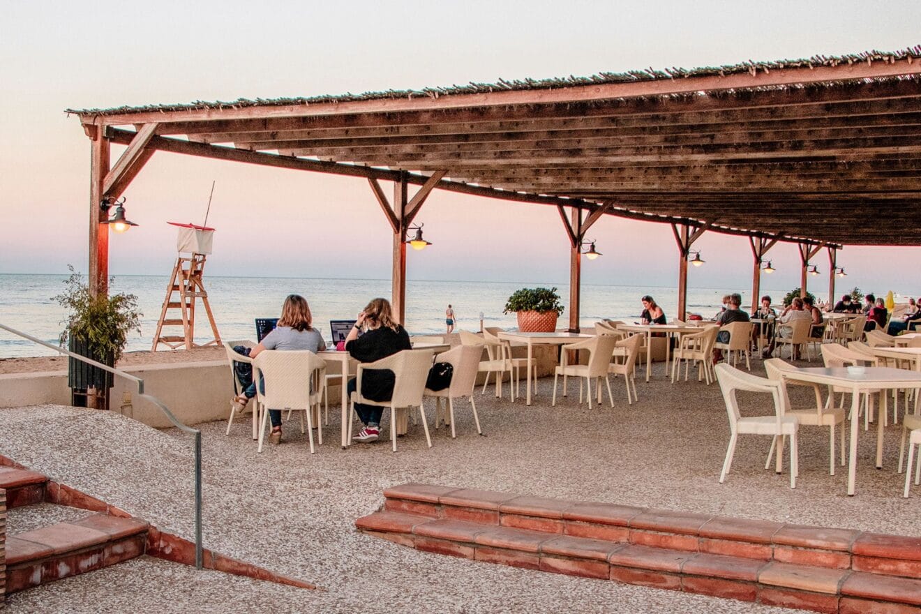 Terraza de Hotel los Ángeles en Dénia