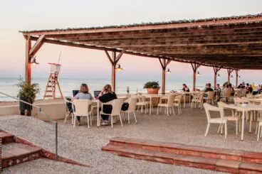 Terraza de Hotel los Ángeles en Dénia