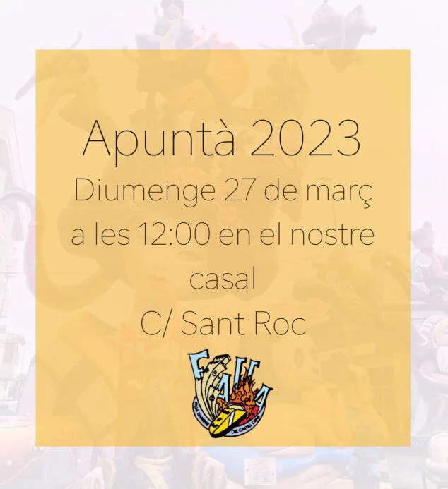 La Falla Darrere del Castell abre las inscripciones para Fallas 2023 1 Imagen: Apuntà a les Falles 2023 en la Falla Darrere del Castell