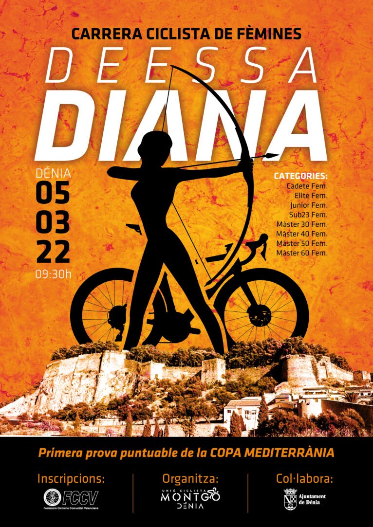 Cartel de la carrera ciclista femenina de Dénia