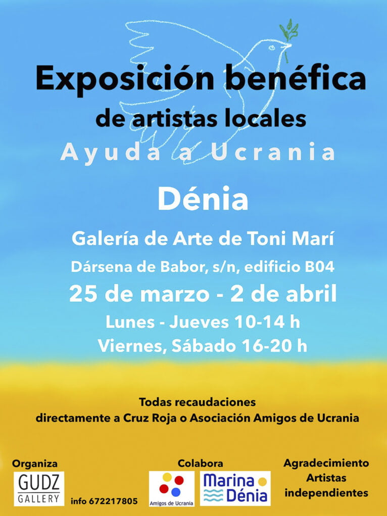 Cartel de la Exposición benéfica en la Galería de Arte Toni Marí