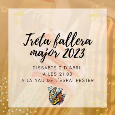 cartell eleccion fallera major 2023 de la falla detrás del castell
