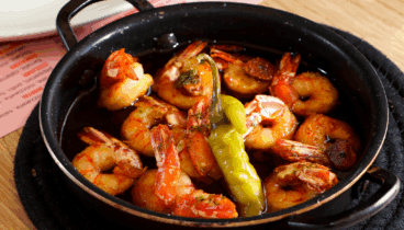 Deliciosas raciones con gambas en Manduc