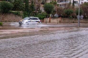 Dénia bajo la lluvia del lunes 03