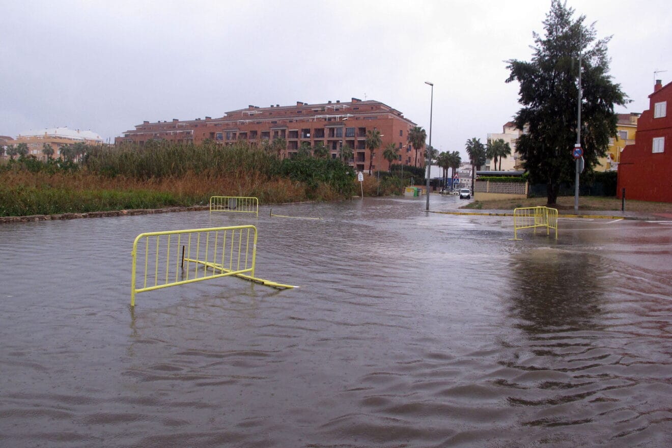 Dénia bajo la lluvia del lunes 05
