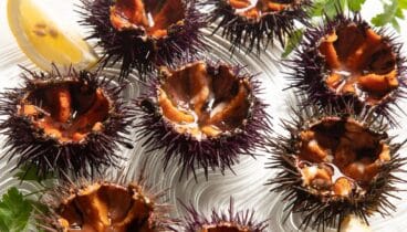 Erizos frescos en este restaurante de Dénia