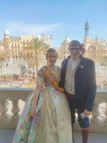 Jaume y Martina a la mascletà de València