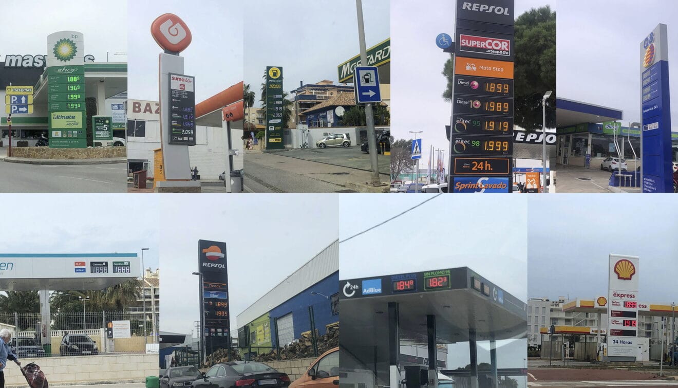 Las gasolineras más baratas y caras de Dénia