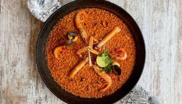 paella de pescado en manduc