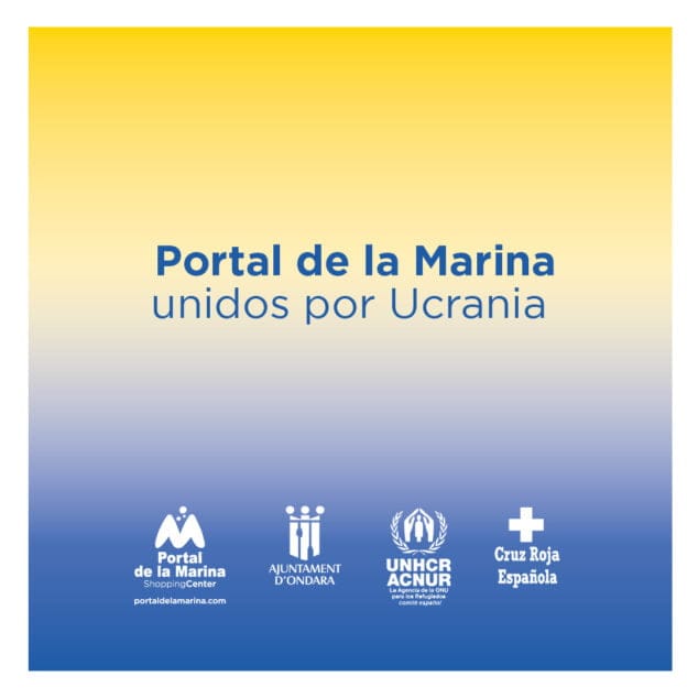 Imagen: Portal de la Marina unidos por Ucrania