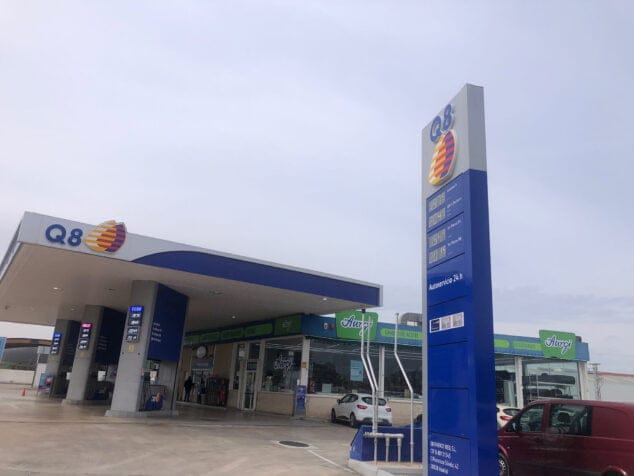 Imagen: Precio de la gasolinera Q8 de Dénia