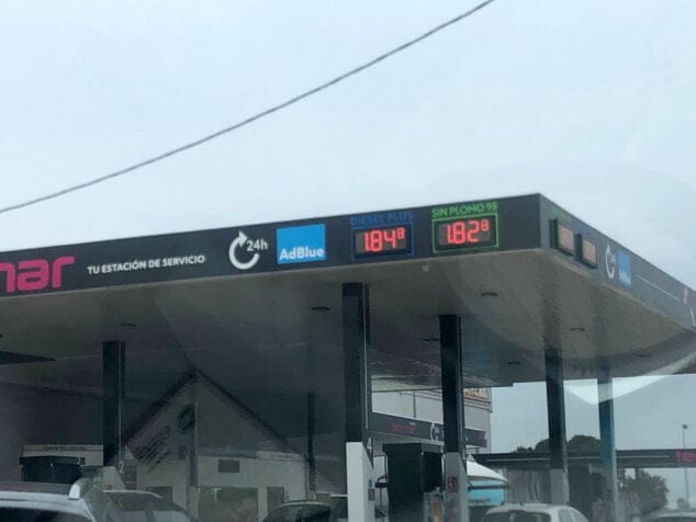 Imagen: Precio de la gasolinera Teckmar de Dénia