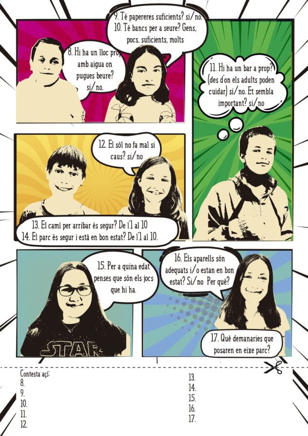 Dénia arranca como Ciudad Amiga de la Infancia con la primera encuesta en forma de cómic para los más pequeños 3 segunda pagina de la encuesta del clia