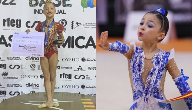 Imagen: Anna María Lebedeva y Marina Galstyan del Club Gimnasia Dénia