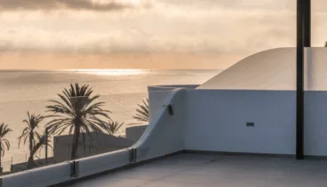 Atardecer frente al mar desde la terraza