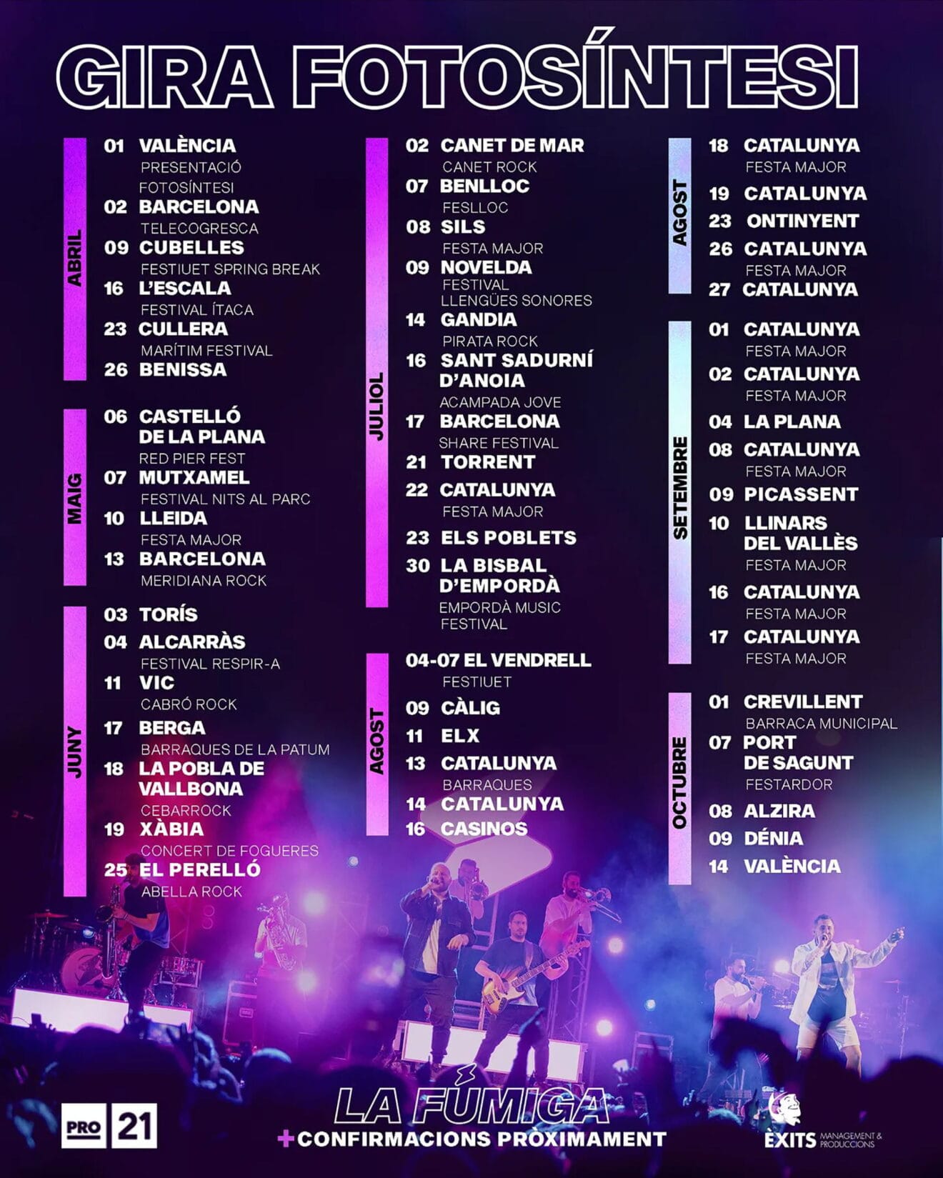 Cartel de la gira Fotosíntesi de La Fúmiga