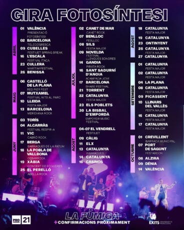 Cartel de la gira Fotosíntesi de La Fúmiga