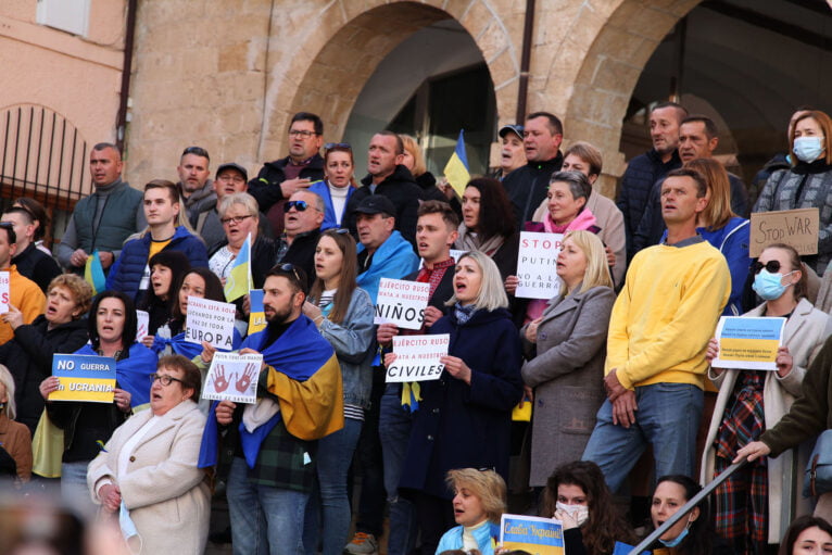 Concentration in Dénia against the war in Ukraine