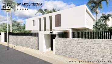 Fachada del proyecto de vivienda de GV Arquitecnia