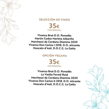 Menú maridaje en Nomada