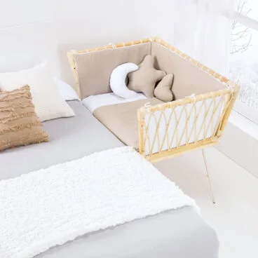 Minicuna colecho de ratán