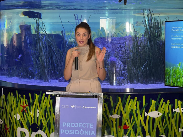 Mireia Mollà en el el cierre de la presentación del 'Proyecto Posidonia'