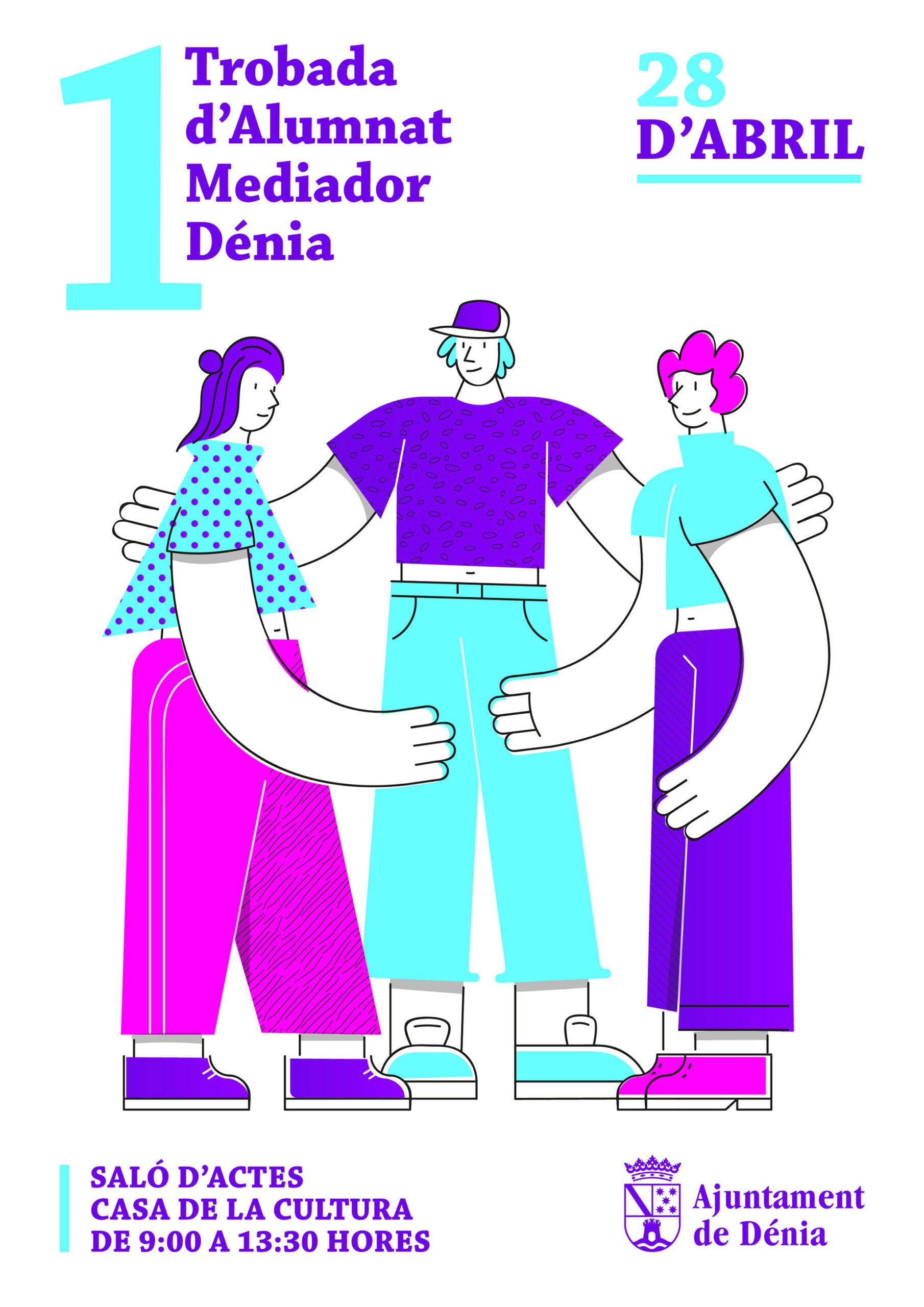 Poster del primer Encuentro de alumnado mediador de Dénia