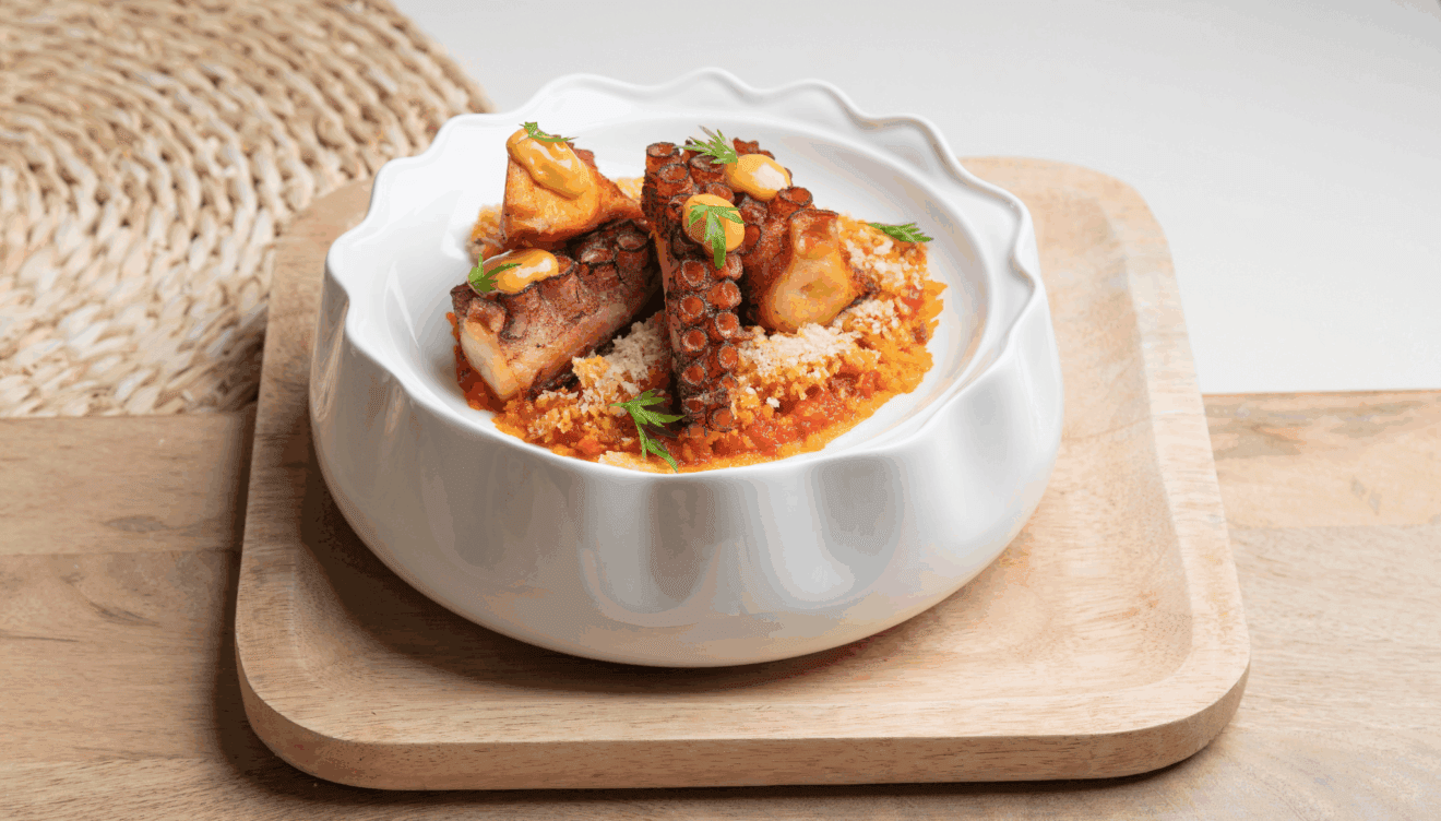 Pulpo fresco en Hotel los Ángeles