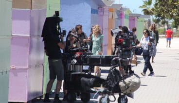 alexandra jimenez durante el rodaje en denia