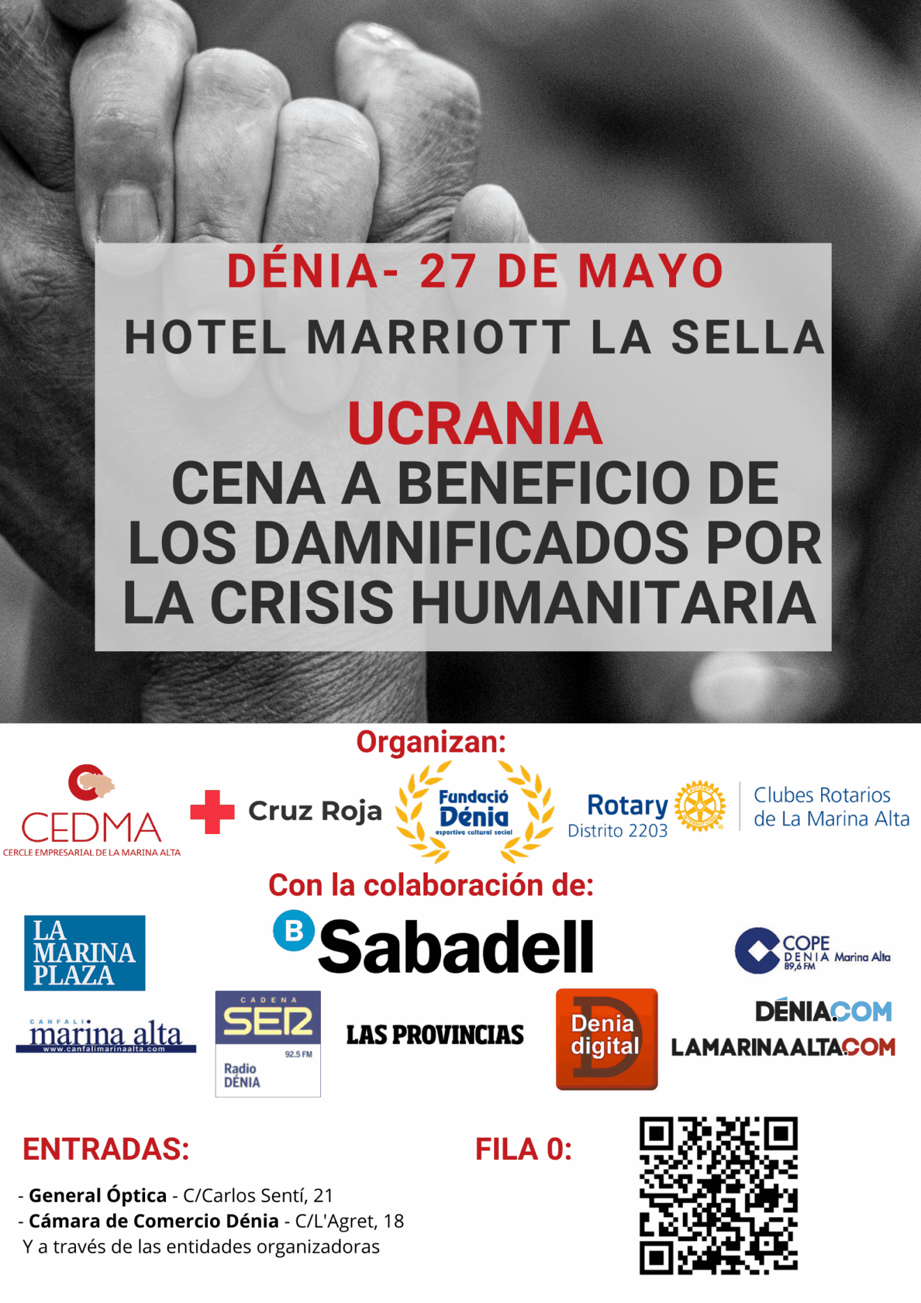 Cartel cena benéfica Ucrania