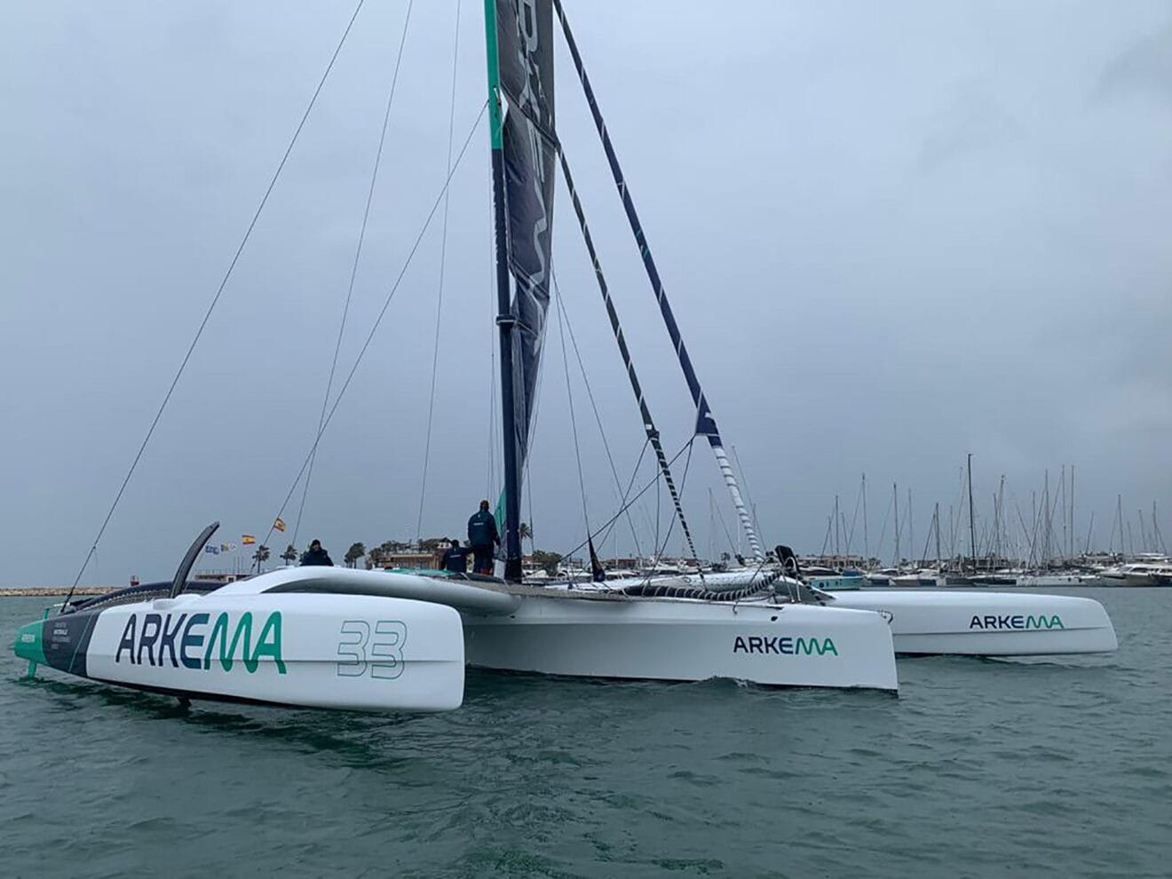 El Arkema, embarcación que ha batido el récord Dénia a Ibiza