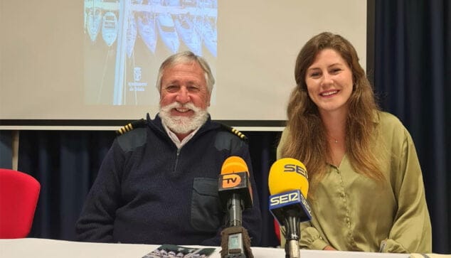 Imagen: Gabriel Martínez y Lois Zonneveld durante la presentación