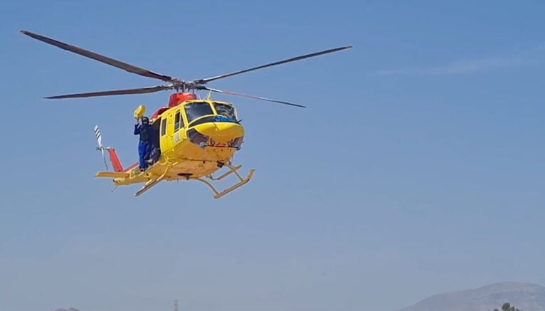 Imagen de archivo de un rescate del helicóptero de bomberos