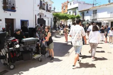 Rodaje en Dénia de la serie Escándalo de Mediaset 19