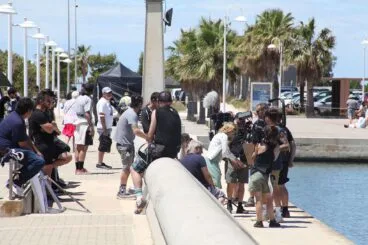 Rodaje en Dénia de la serie Escándalo de Mediaset 24