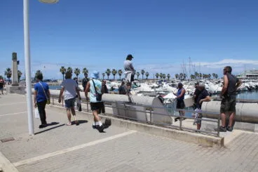 Rodaje en Dénia de la serie Escándalo de Mediaset 30