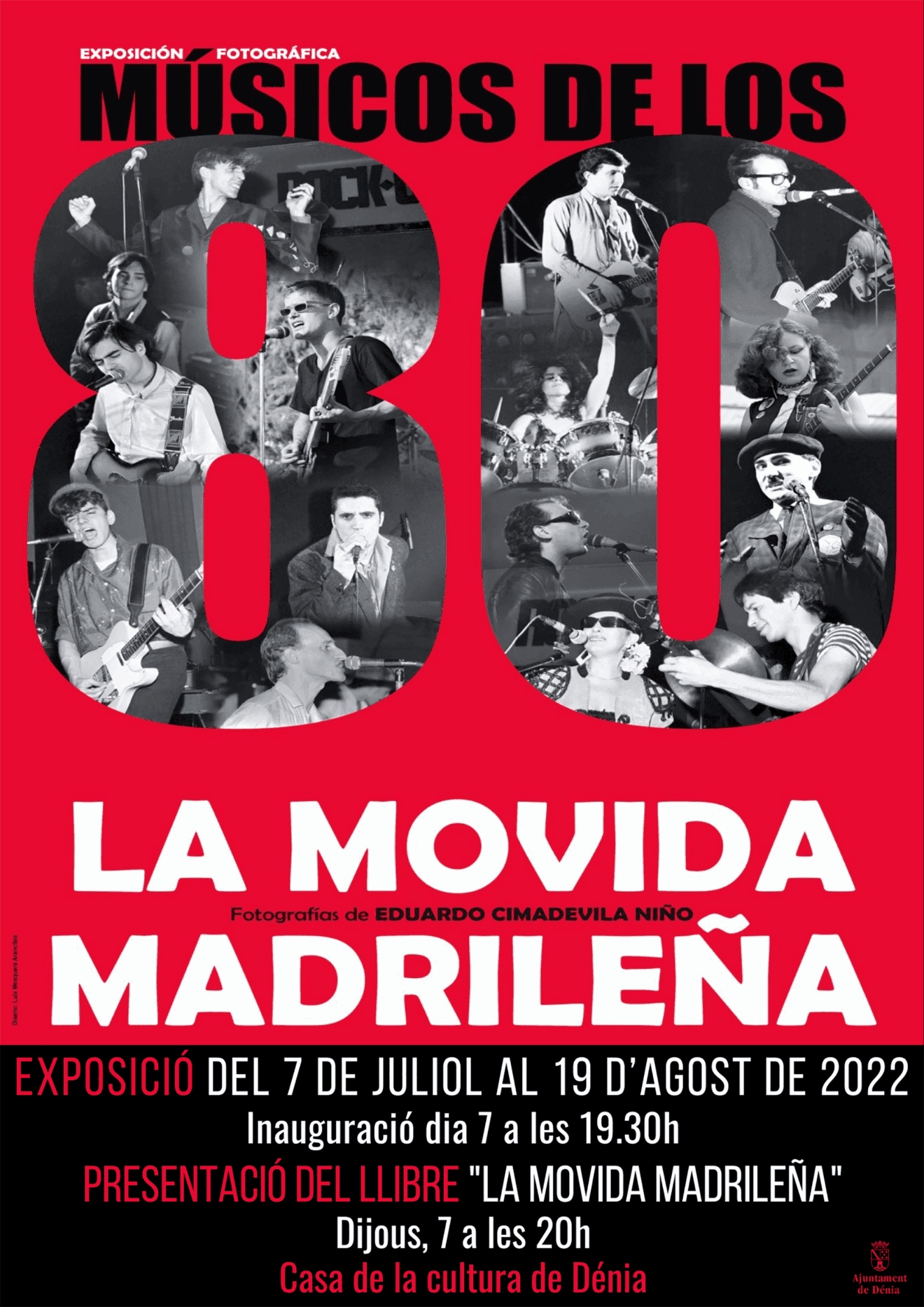 Cartel de la exposición Músicos de los 80