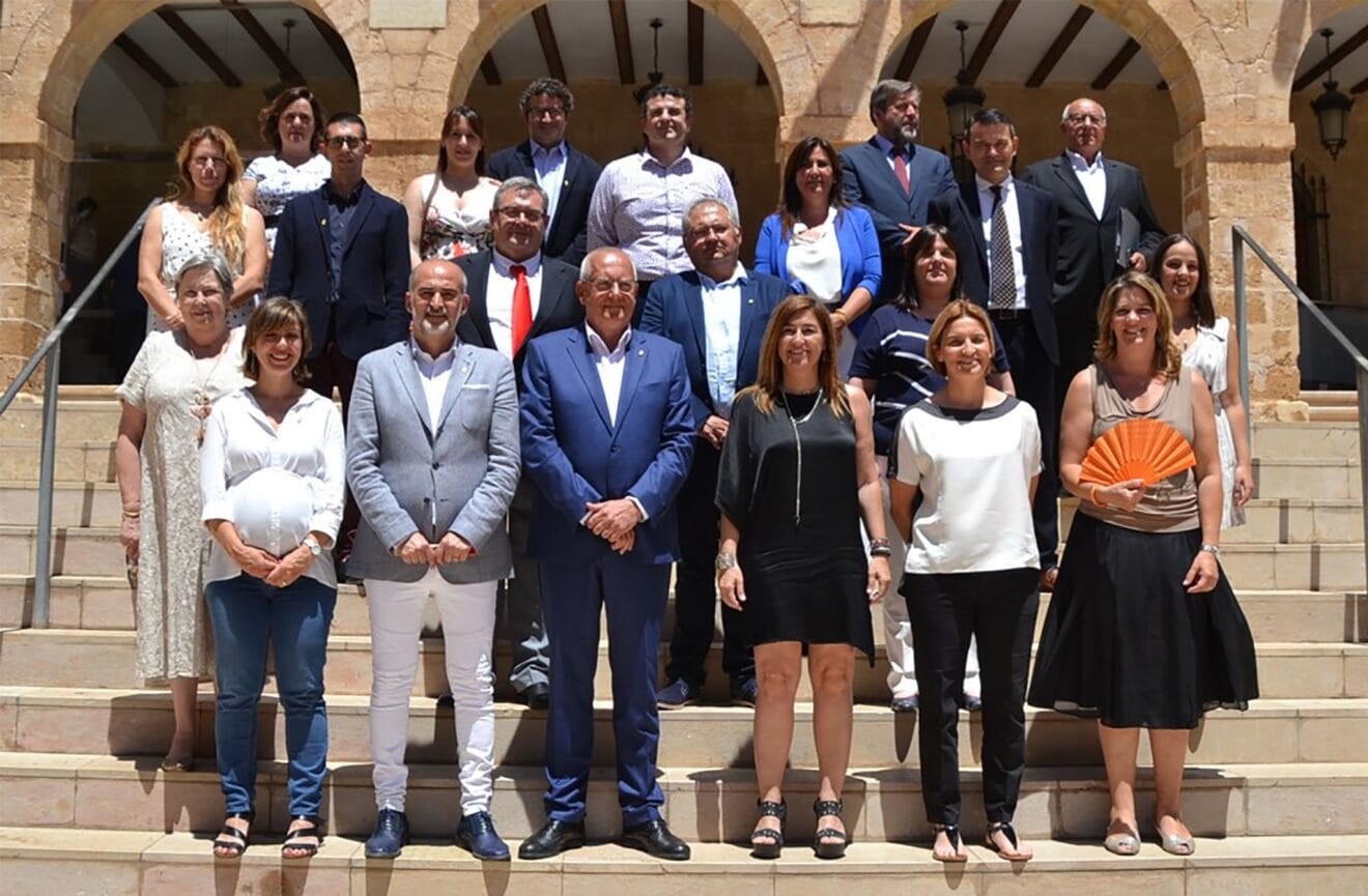 Concejales de la corporación municipal de Dénia durante la constitución del Ayuntamiento en 2019