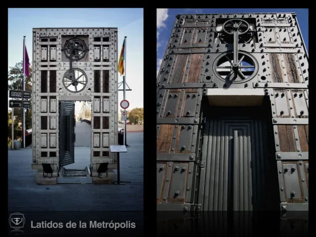 Así es la escultura, creada con materiales de ferrocarril, que presidirá la estación de tren de Dénia 2 Imagen: Escultura Latidos de la Metrópolis
