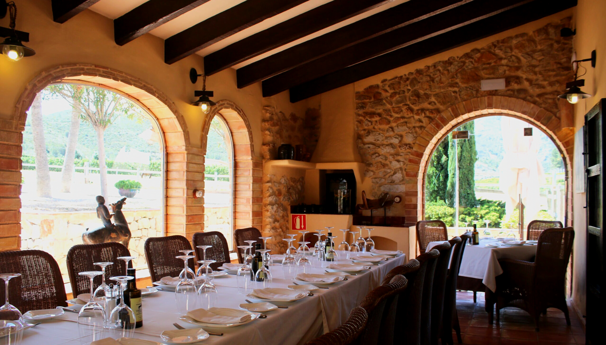 Interior del restaurante de Vall de Cavall