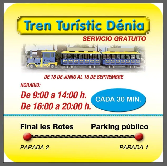 Imagen: Itinerario del tren turístico de Les Rotes